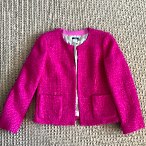 J. Crew Jackets & Blazers - Pre owned JCrew fuschia shirt blazer with pockets size 8